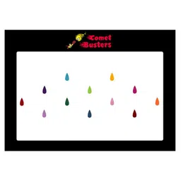 Comet Busters 12 Pcs Reusable Designer Bindis - Multicoloured image 1