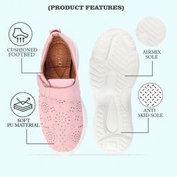 fausto Women's Laser Cut Stitched Back Open Hook & Loop Buckle Mules Shoes image 3