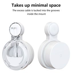 ANVASK Pefecon Outlet Wall Mount for Google WiFi [2020 Model], No Messy Wires | Space Saving | Easily Be Moved Outlet Mount for Google Mesh WiFi Router, Best Design for Winding Power Cord (3 Pack) image 3
