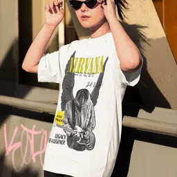 CAPTCHA Graphic Printed Round Neck Drop Shoulder Sleeves Cotton Oversized T-Shirt-picture-29