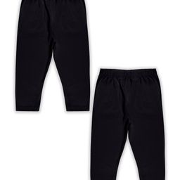 Kiddopanti Pack Of 2 Solid Capri Leggings - Black-image-87