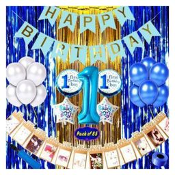 Puchku 1st Happy Birthday Party Decorations  Kit Multicolour - Pack of 85-image-92