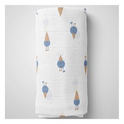 1st Step 100% 2 Ply Printed Muslin Blanket - White-84
