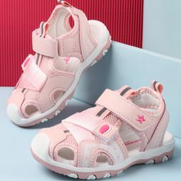 Cute Walk by Babyhug Velcro Closure Sandals - Pink-picture-11
