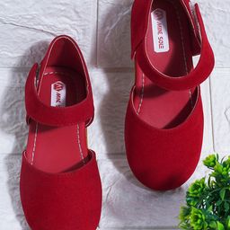 Mine Sole Solid Velcro Closure Sandals - Red-picture-12