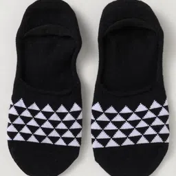 Mustang Knitted No Show Socks with Geometric Print - Black-picture-19