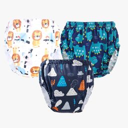 Chinmay Kids Baby Panty Boys and Girls Reusable Washable Printed Panty Pack of 3 - Multicolor-image-92