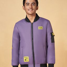 Coolsters by Pantaloons Full Sleeves Future Club Text Printed Jacket - Lilac-image-49