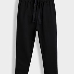 Orange Sugar 100% Cotton Knit Solid Joggers - Black-picture-20