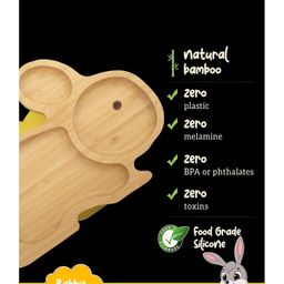 Starkiddo Rabbit Bamboo Suction Plate and Learning Weaning Set - Yellow image 2