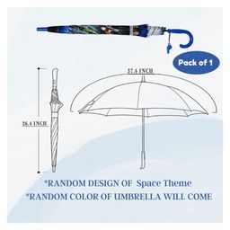 Puchku Space Print Kids Umbrella (Colour & Print May Vary) image 2