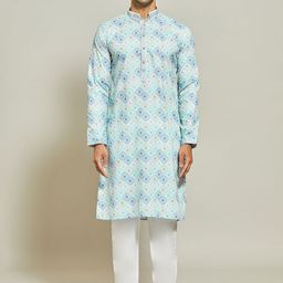 Arihant Rai Sinha Men Printed Regular Pure Cotton Kurta with Trousers-18