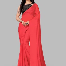 DIVASTRI Pure Chiffon Saree-image-2