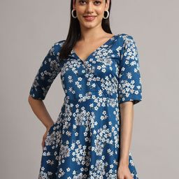 DHAKRE FASHION Women Floral Printed Satin Wrap Top-picture-11