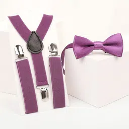 RR DESIGN Boys Striped Y-Back Suspenders With Bow Tie-picture-9