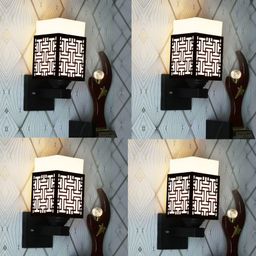 Gojeeva Black Wood Square Shaped Wall Lamp-picture-40