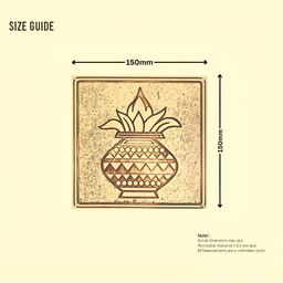 PLUS POINT 2Pcs Brown Textured Kalash Spiritual Wall Decor-12