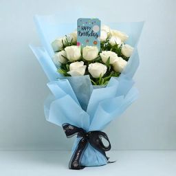 Serene White Rose Bouquet-picture-34
