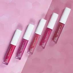 Just Herbs Set Of 5 Matte Liquid Lipstick With Sweet Almond Oil 10ml - Brights & Pinks-11