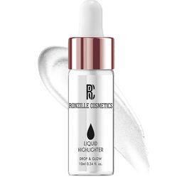 Ronzille Drop & Glow Liquid Illuminator Face & Body Highlighter 10ml - Silver 02-12