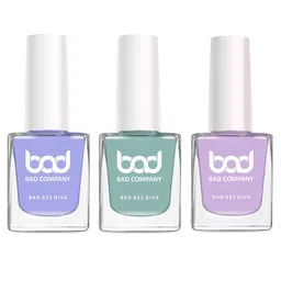 BAD COMPANY Set Of 3 No Toxin Nail Lacquer - 10ml each-1