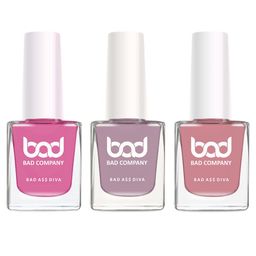 BAD COMPANY Set Of 3 No Toxin Nail Lacquer - 10ml each-11