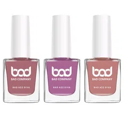 BAD COMPANY Set Of 3 No Toxin Nail Lacquer - 10ml each-9