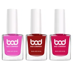 BAD COMPANY Set Of 3 No Toxin Nail Lacquer - 10ml each-8