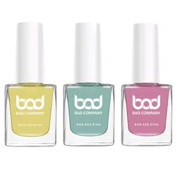BAD COMPANY Set Of 3 No Toxin Nail Lacquer - 10ml each-0