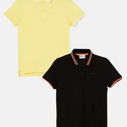 Fame Forever by Lifestyle Boys Pack Of 2 Polo Collar Pure Cotton T-Shirts-image-41