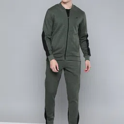 Alcis Men Olive Green Solid Track Suit-picture-36