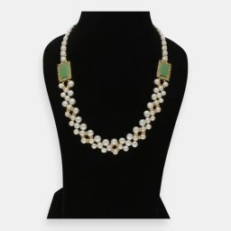 Sri Jagdamba Pearls Gold-Plated Crystal Pearl Set for Women image 1