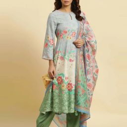 W Multicolored Printed Dupatta image 1