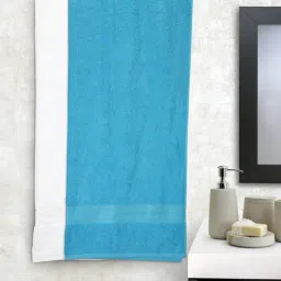 Bianca D'ross White & Blue 380 GSM Bath Towels - Set of 2-16