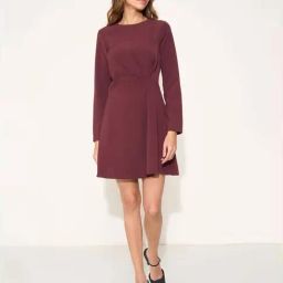 Annabelle By Pantaloons Wine Regular Fit Dress-picture-3