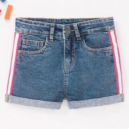 Ed-a-Mamma Kids Blue Solid Shorts-image-97