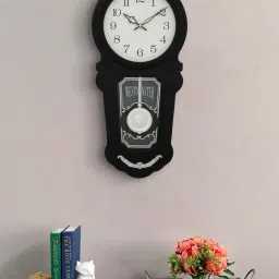 CHRONIKLE Elegant Vertical Black Wood Wall Clock-image-9