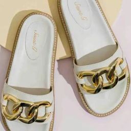 Saint G Women's Kiera White Casual Sandals-image-1