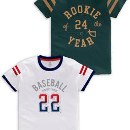 Codez Kids White & Green Printed T-Shirt (Pack Of 2)-image-43