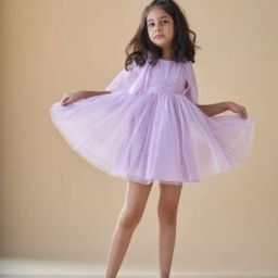 KidsDew Girls Lilac Solid Casual Dress-image-67