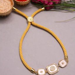 Aapno Rajasthan Gold Handmade Festive Casual Rakhi with Roli Chawal & Greetings Card-picture-8