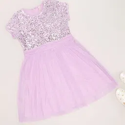 Pantaloons Junior Girls Embellished Sequined Fit & Flare Knee Length Dress-image-60