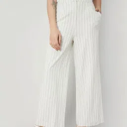 Code by Lifestyle Off-White Striped Flared Pants-image-43
