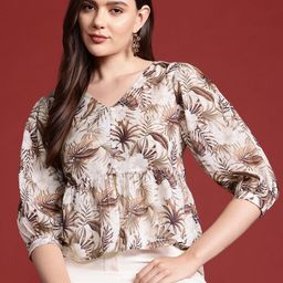 all about you Floral Print Tropical Empire Top-picture-38