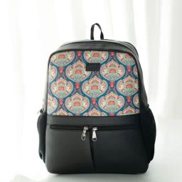 Zouk Office Kovil Blue Multicolor Jute Printed Laptop Backpack - 16.6 Ltrs-picture-41