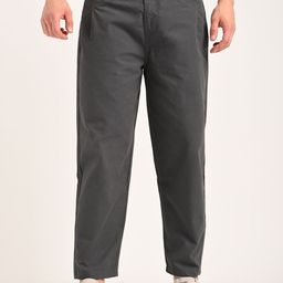 Blu MNKY Men Smart Loose Fit Trousers-image-14