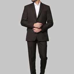 Raymond Men Brown Self-Design Single-Breasted Formal Suit-image-45