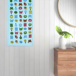 FABINALIV Blue Conversational Printed 420 GSM Cotton Bath Towel-image-19