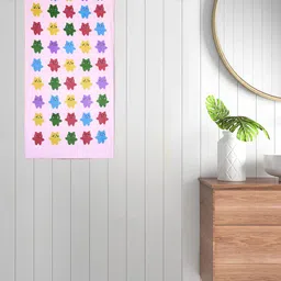 FABINALIV Kids Pink & Blue Printed 420 GSM Cotton Bath Towel-image-2