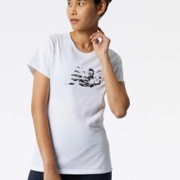 New Balance White Cotton Printed Sports T-Shirt-image-28